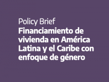 Portada Policy Brief Género